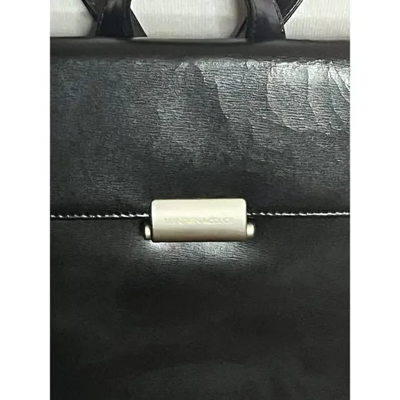 Mandarina Duck Vintage Leather Backpack Black Structured  display picture 1